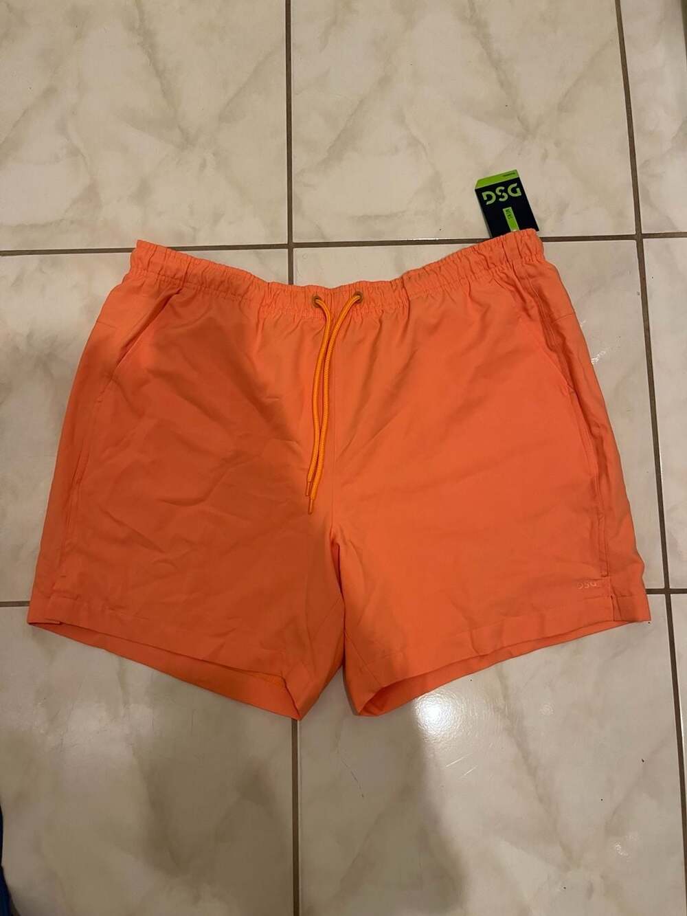 DSG Men's Rec Short, 6" Inseam, Relaxed Fit, Orange
